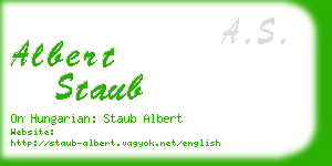 albert staub business card